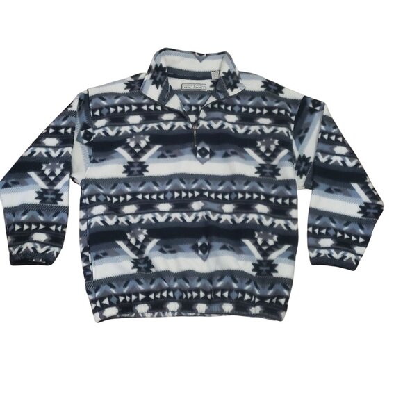 Vintage‎ M.E. Sport Womens Aztec Print 1/4 Zip Fleece Pullover Jacket Size 2X - Picture 1 of 9